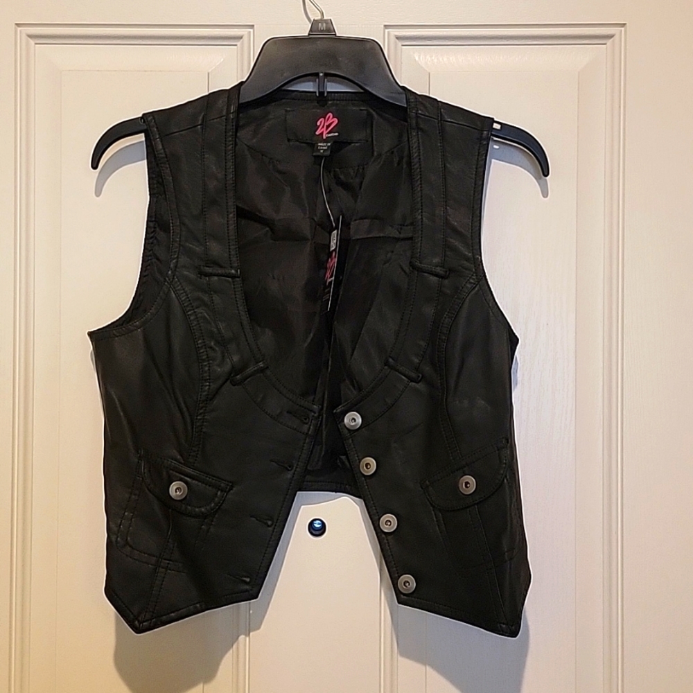Faux Leather Vest